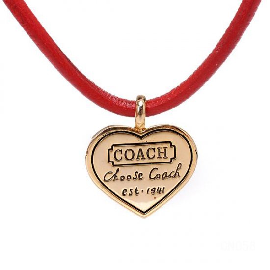 Coach Heart Logo Red Necklaces CXO | Coach Outlet Canada